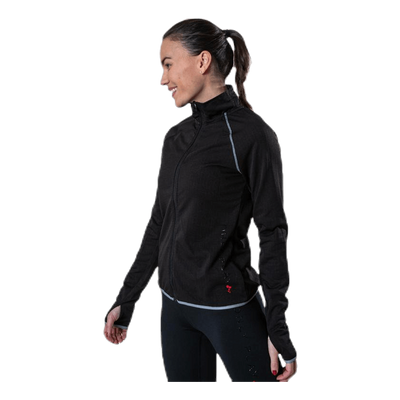 Performance Run Brushed Ls Zip Black