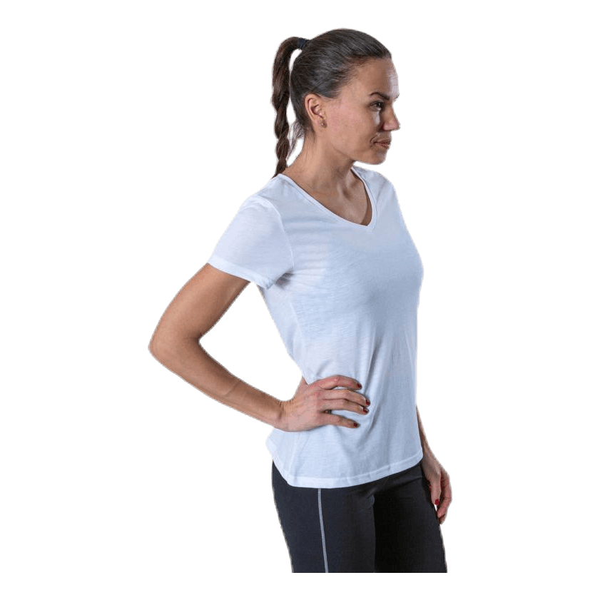 Performance Athl V-Neck Ss Tee White