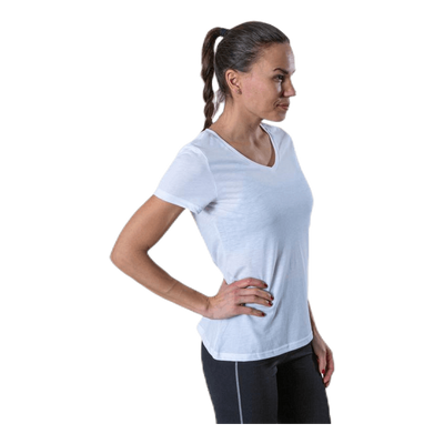 Performance Athl V-Neck Ss Tee White