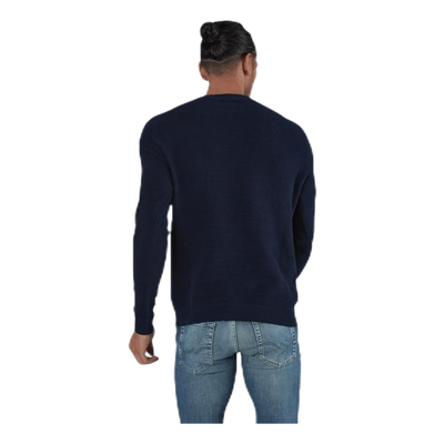 Liam Knit Crew Neck Blue