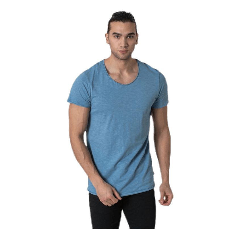 Bas Tee Ss U-Neck Blue