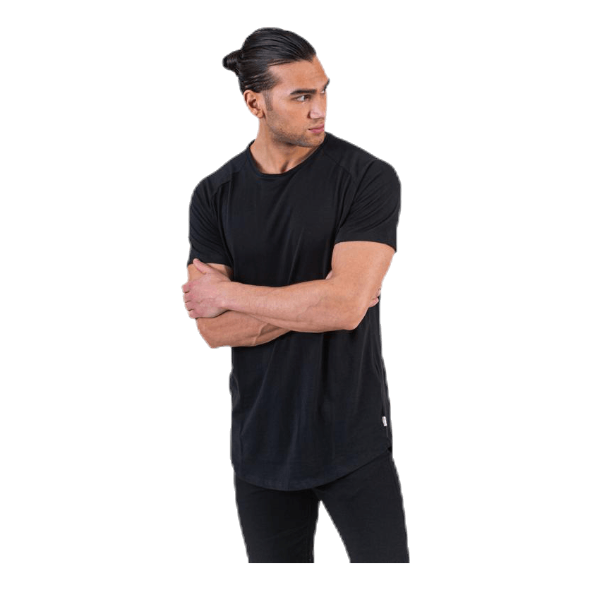 Curved Tee Ss O-Neck Black