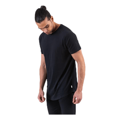 Curved Tee Ss O-Neck Black