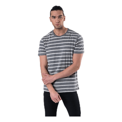 Striped Tee Ss Crew Neck Grey