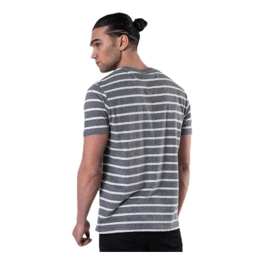 Striped Tee Ss Crew Neck Grey