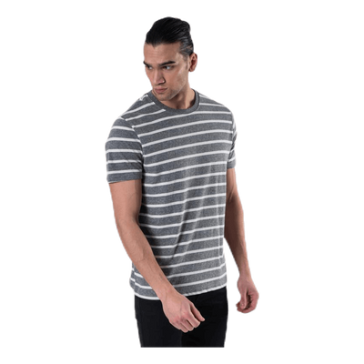 Striped Tee Ss Crew Neck Grey