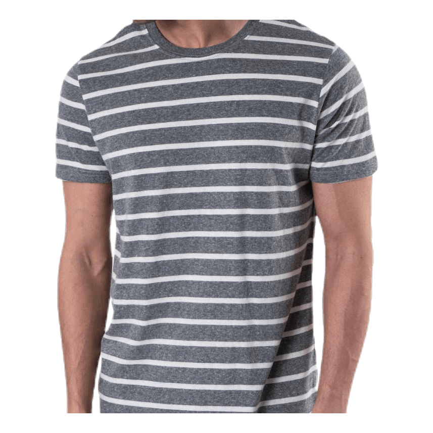 Striped Tee Ss Crew Neck Grey