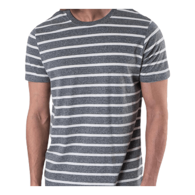 Striped Tee Ss Crew Neck Grey
