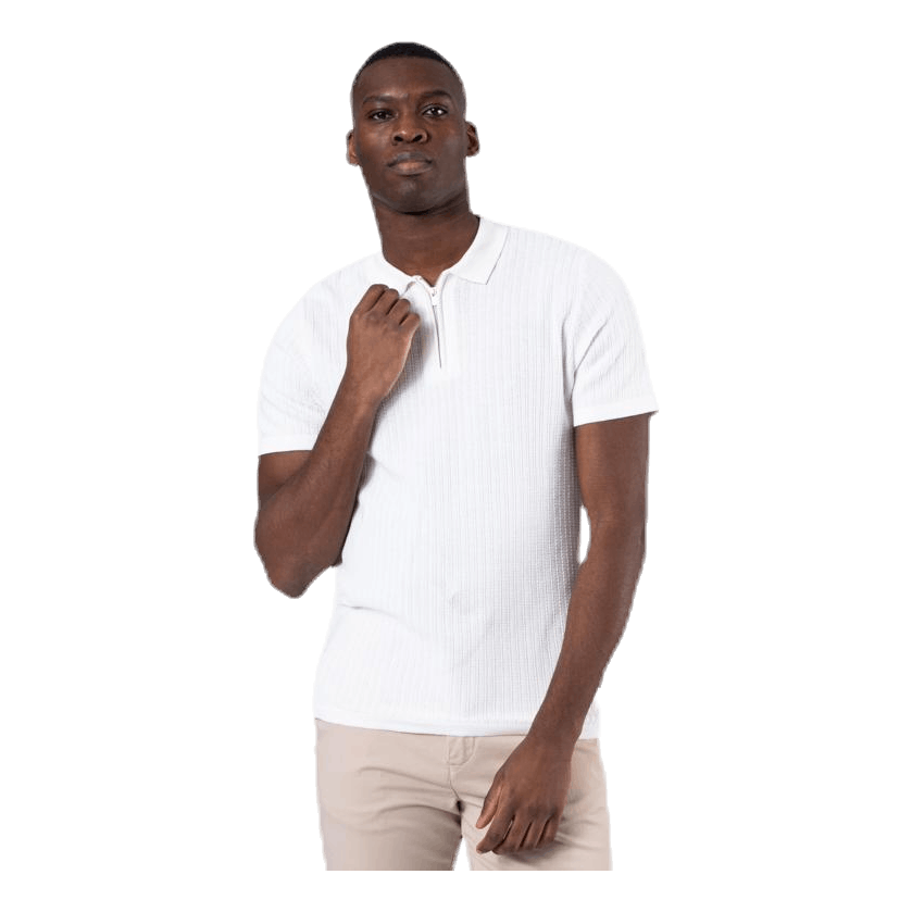 Bristol Knit Ss Polo White
