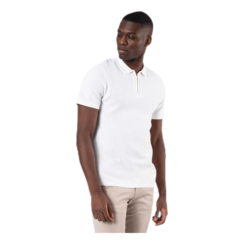 Bristol Knit Ss Polo White