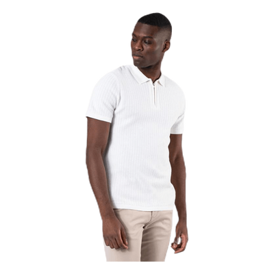 Bristol Knit Ss Polo White
