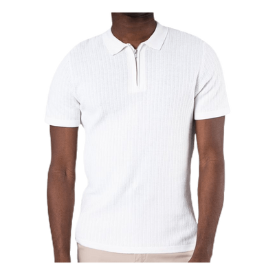 Bristol Knit Ss Polo White