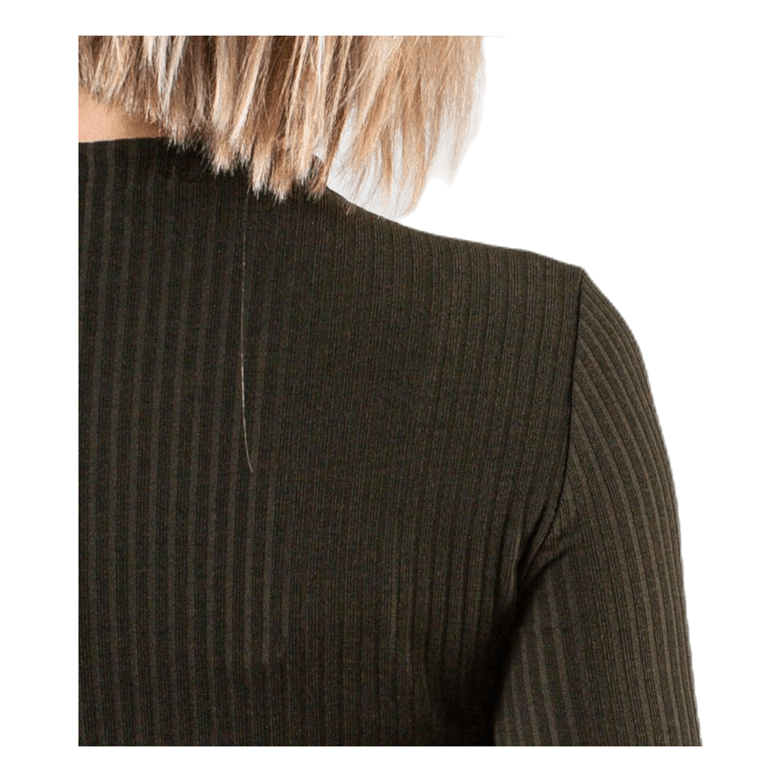 Emma L/S High Neck Top Jrs Green