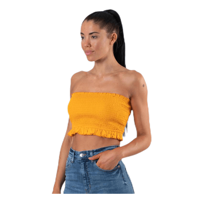 Sunny Bandeau Smock Top Yellow