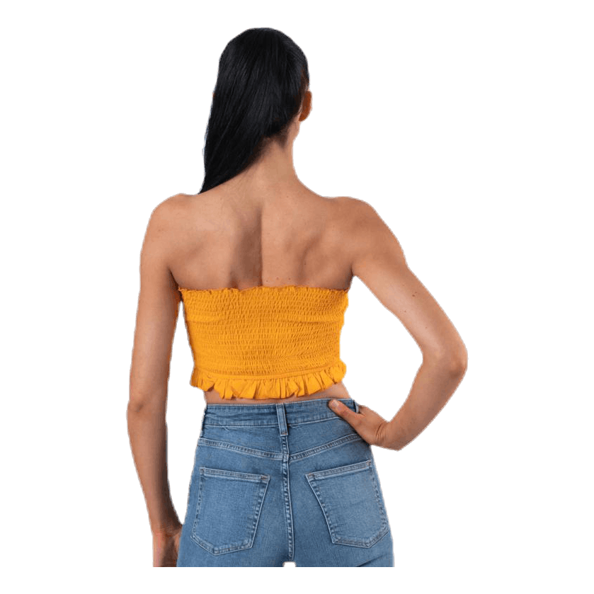 Sunny Bandeau Smock Top Yellow