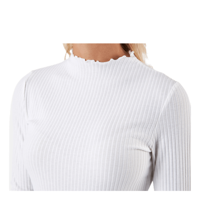 Emma L/S High Neck Top Jrs Beige