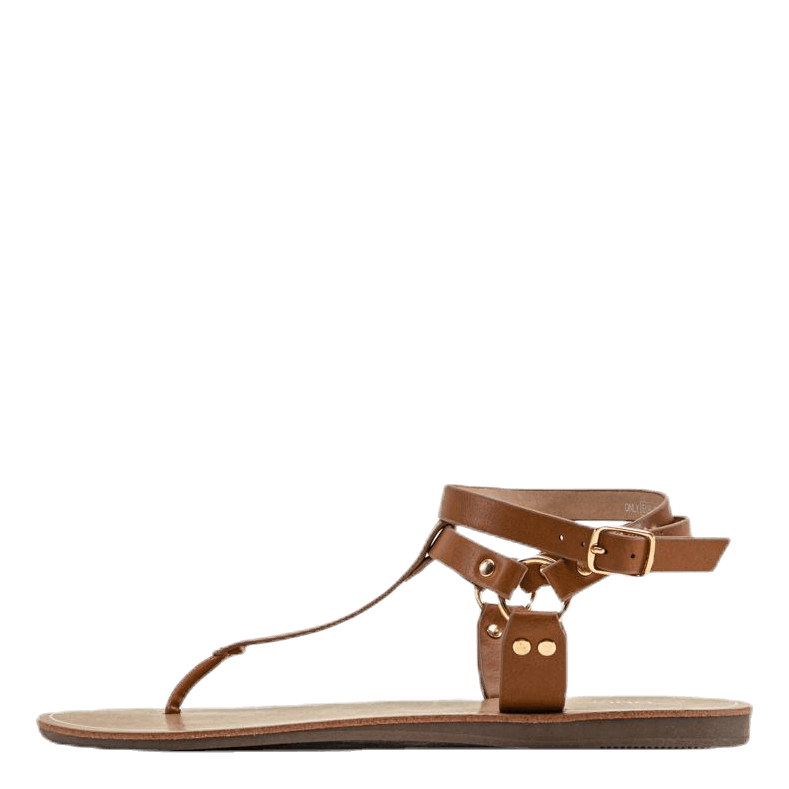 Maya Pu Ankle Wrap Sandal Brown