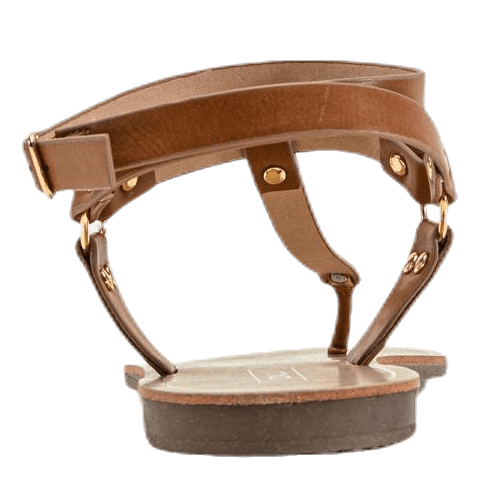 Maya Pu Ankle Wrap Sandal Brown