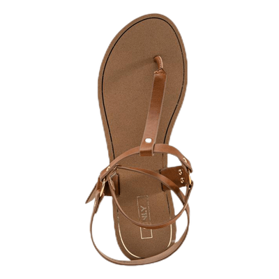 Maya Pu Ankle Wrap Sandal Brown