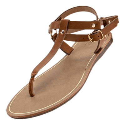 Maya Pu Ankle Wrap Sandal Brown