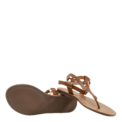 Maya Pu Ankle Wrap Sandal Brown