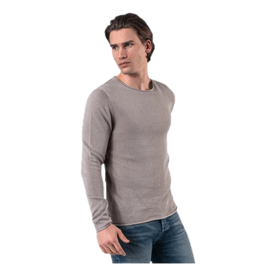 Linen Knit Crew Neck Grey