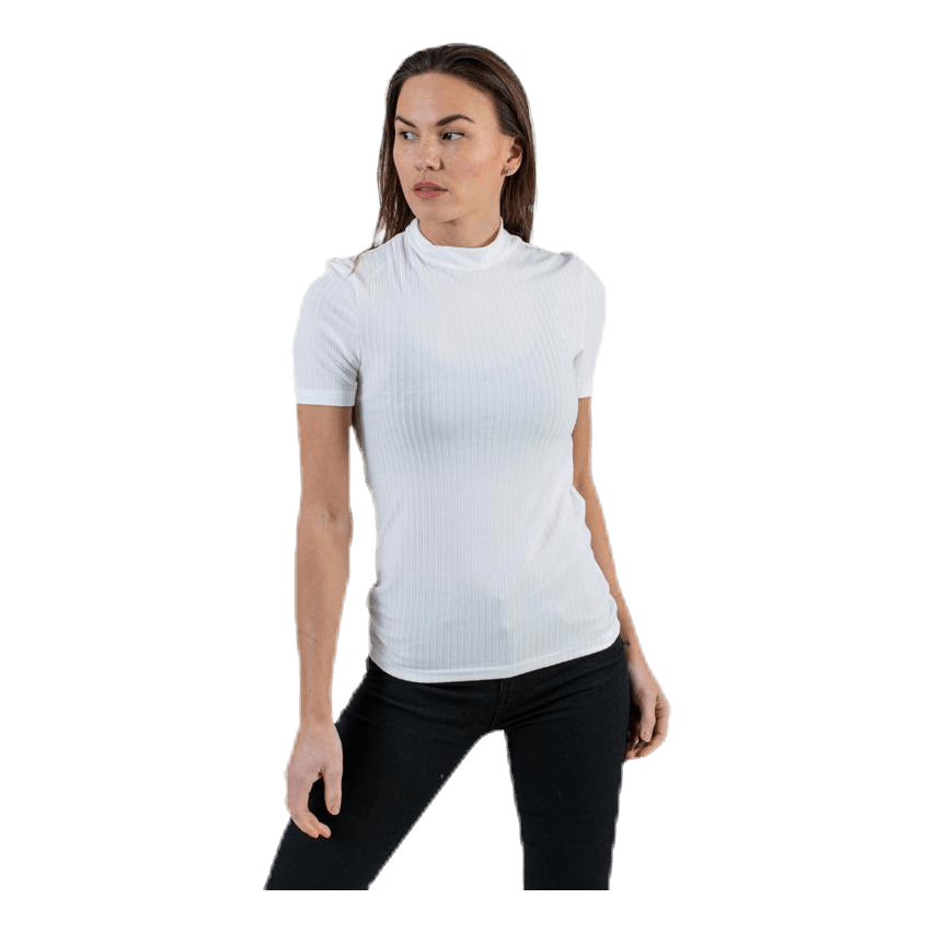 Kylie Ss T-Neck Top  White