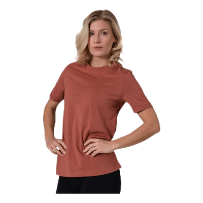 Ria Ss Fold Up Solid Tee Brown