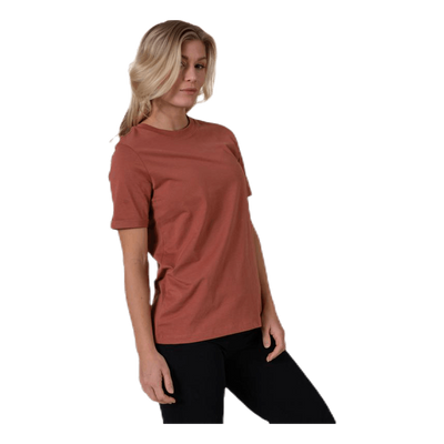 Ria Ss Fold Up Solid Tee Brown