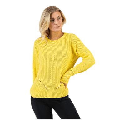 Karie Ls O-Neck Knit Yellow