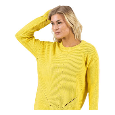 Karie Ls O-Neck Knit Yellow