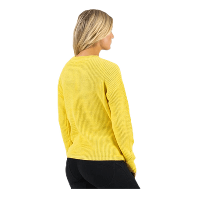 Karie Ls O-Neck Knit Yellow