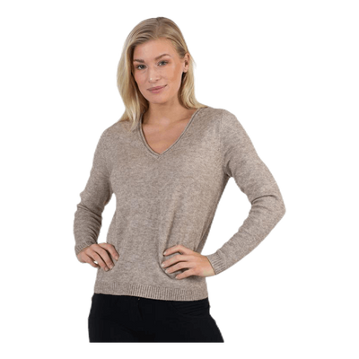 Lesly New V-Neck Pullover Knt Beige