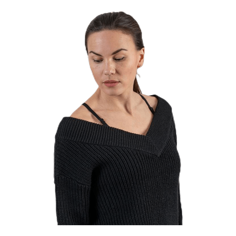 Melton Life L/S Pullover Knt Black