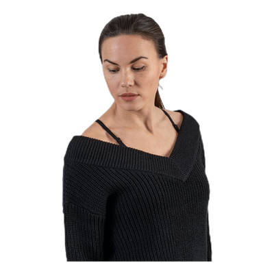 Melton Life L/S Pullover Knt Black