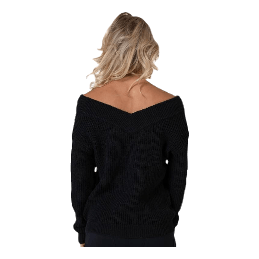 Melton Life L/S Pullover Knt Black