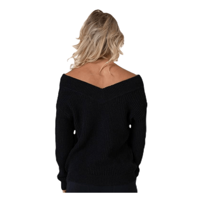 Melton Life L/S Pullover Knt Black