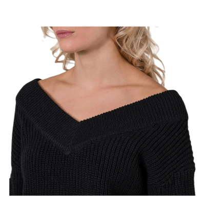 Melton Life L/S Pullover Knt Black
