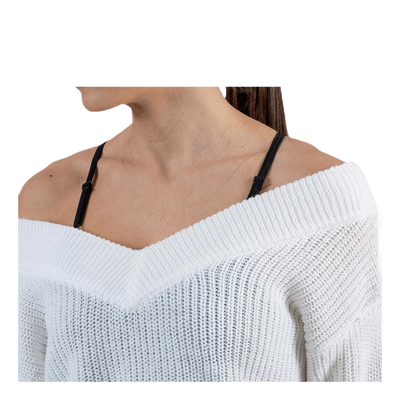 Melton Life L/S Pullover Knt White