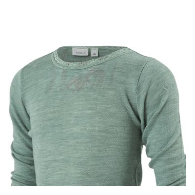 Wang Wool Needle Ls Top Green