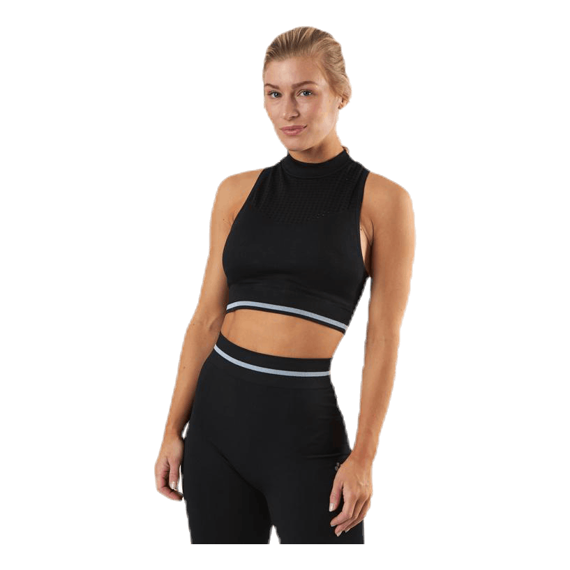 Aila Circular Sports Top Black