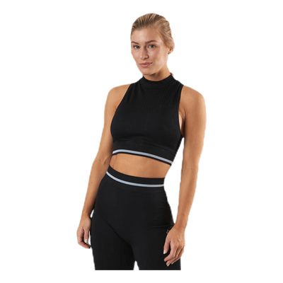 Aila Circular Sports Top Black