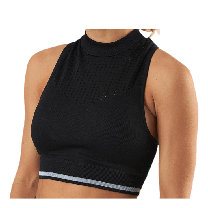 Aila Circular Sports Top Black