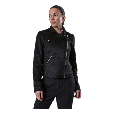 Gerry Faux Suede Biker Otw Black