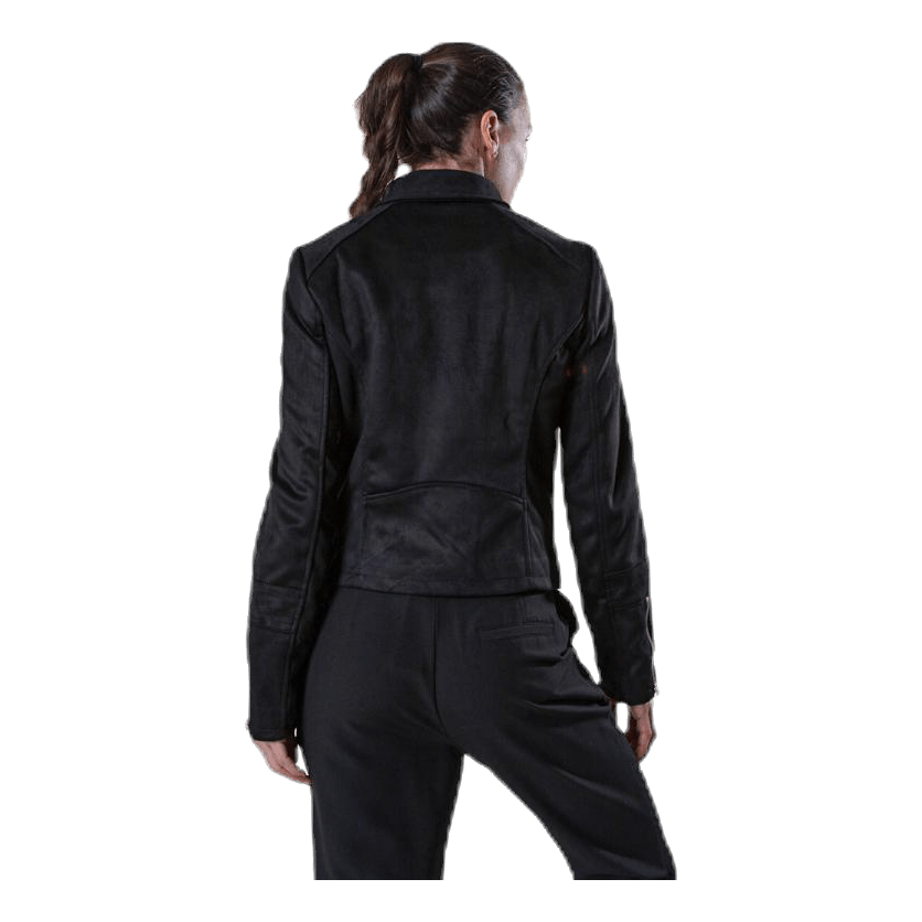 Gerry Faux Suede Biker Otw Black