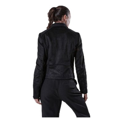 Gerry Faux Suede Biker Otw Black