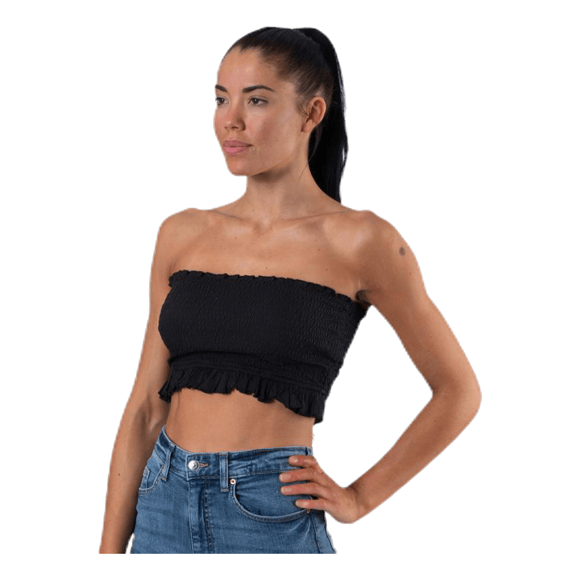 Sunny Bandeau Smock Top Black