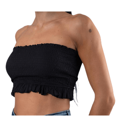 Sunny Bandeau Smock Top Black
