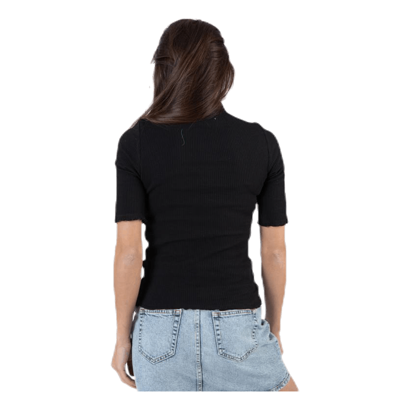 Nukisa 2/4 Mock Neck Top Bc Black