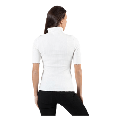 Nukisa 2/4 Mock Neck Top Bc White